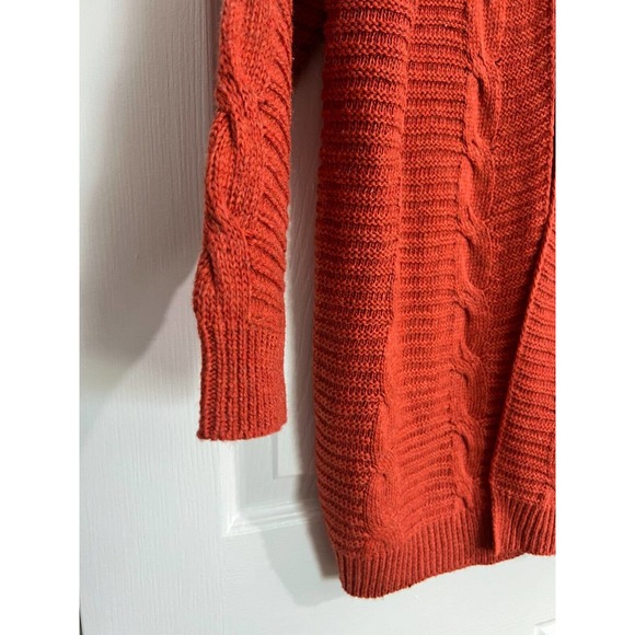Women's Rust Long Open-Front Cardigan Size 1XL - Picture 3 of 5